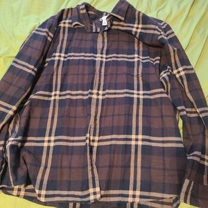 Brown and black flannel